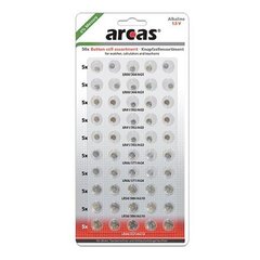 Arcas Alkaline 1.5V elementi, 50 gab cena un informācija | Baterijas | 220.lv