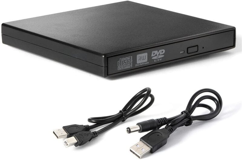 Optiskais diskdzinis Slim USB 2.0 ārējais CD / DVD-R / RW lasītais cena |  220.lv