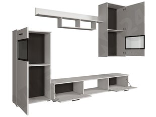 Секция Senul + комод, ясный бетон / белый цена и информация | Шкафчики в гостиную | 220.lv
