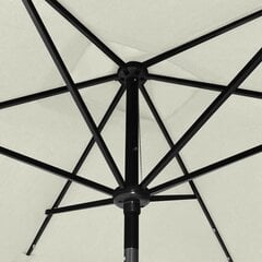 vidaXL - lietussargs ar LED spuldzēm un tērauda statīvu, 2x3 m цена и информация | Зонты, маркизы, стойки | 220.lv