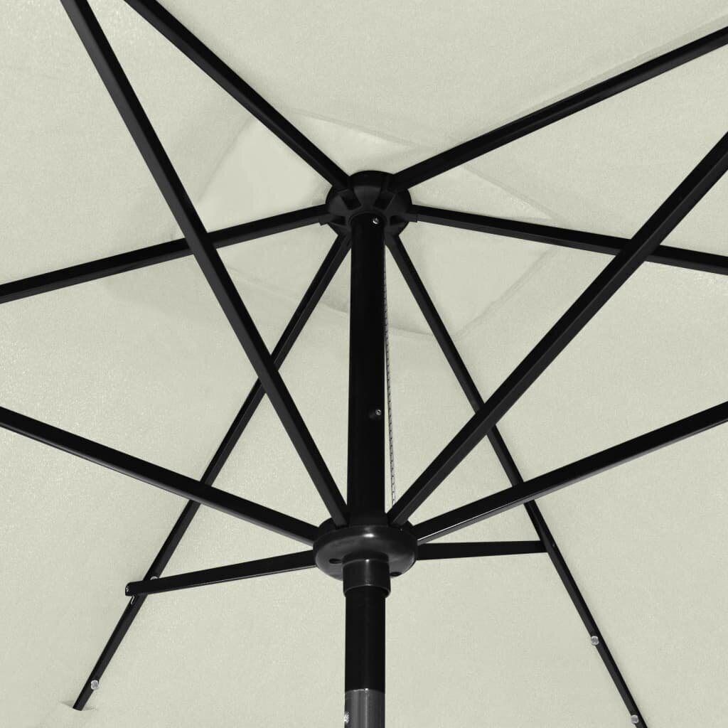 vidaXL - lietussargs ar LED spuldzēm un tērauda statīvu, 2x3 m цена и информация | Saulessargi, markīzes un statīvi | 220.lv