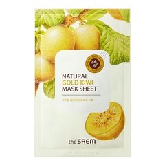 Тканевая маска для лица с экстрактом киви The Saem Natural Gold Kiwi Mask Sheet, 30г цена и информация | Маски для лица, патчи для глаз | 220.lv