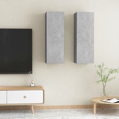 TV skapji, 2 gab., betona krāsa, 30,5x30x90cm, MDP cena un informācija | TV galdiņi | 220.lv
