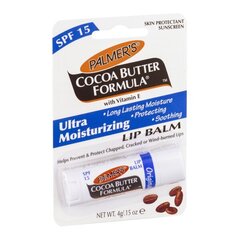 Mitrinošs kakao sviesta lūpu balzams ar SPF15 Palmers Cocoa butter formula, 4 g cena un informācija | Lūpu krāsas, balzāmi, spīdumi, vazelīns | 220.lv