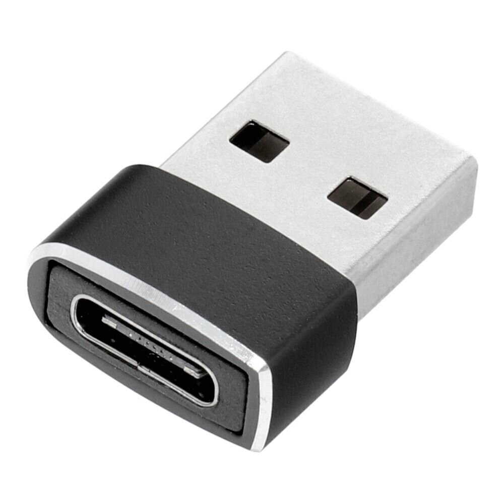 Pārveidotājs no Type-C uz USB, melns цена и информация | Adapteri un USB centrmezgli | 220.lv