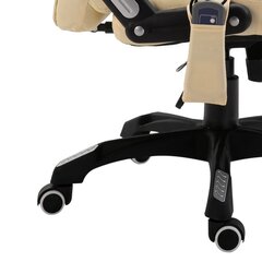 vidaXL biroja masāžas krēsls, krēmkrāsas mākslīgā āda цена и информация | Офисные кресла | 220.lv