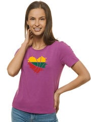 Tumši rozā sieviešu T-krekls "Dian" JS/SD211-43162-XL cena un informācija | T-krekli sievietēm | 220.lv