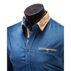 Stilīgs zils krekls vīriešiem "Sadna" K152-43726-S цена и информация | Мужские рубашки | 220.lv