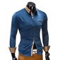 Stilīgs zils krekls vīriešiem "Sadna" K152-43726-S cena un informācija | Vīriešu krekli | 220.lv
