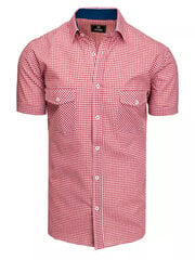Sarkani-balti rūtains vīriešu krekls ""Beartown" KX0957-44252-XXL cena un informācija | Vīriešu krekli | 220.lv