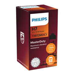 Автомобильная лампа PHILIPS Master Duty 24V H7 70W PX26D цена и информация | Автомобильные лампочки | 220.lv