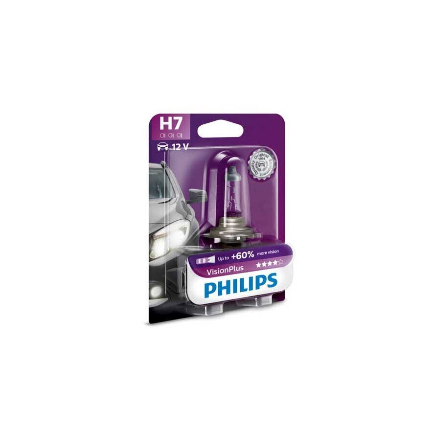 PHILIPS autospuldze H7 12V 55W Vision Plus +60% цена и информация | Auto spuldzes | 220.lv