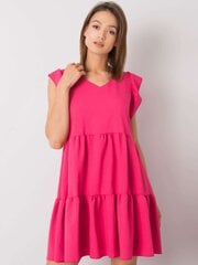 RUE PARIS Rozā kleita ar volānu Pink S цена и информация | Платья | 220.lv