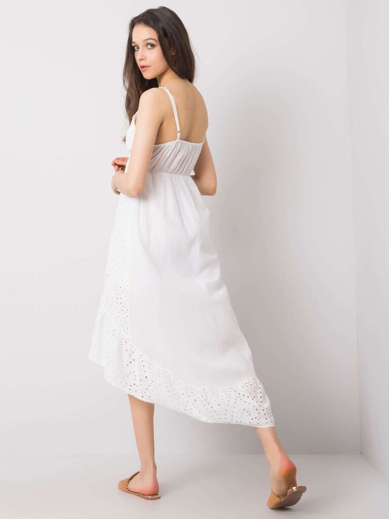 OH BELLA Balta kleita ar garāku muguru S cena un informācija | Kleitas | 220.lv