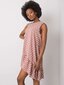 RUE PARIS Rozā sieviešu kleita ar punktiņiem Dark pink S cena un informācija | Kleitas | 220.lv