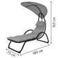 Dārza krēsls ar lielu ovālu jumtu ModernHome цена и информация | Sauļošanās krēsli | 220.lv