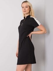 RUE PARIS Melna kleita ar īsām piedurknēm Black S cena un informācija | Kleitas | 220.lv