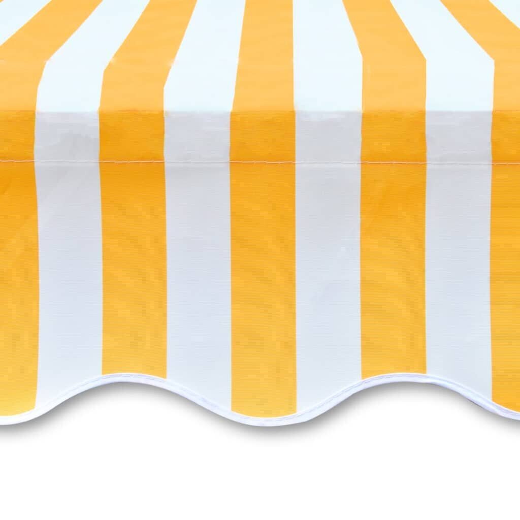 vidaXL markīzes jumts, oranžs ar baltu, 450x300 cm cena un informācija | Saulessargi, markīzes un statīvi | 220.lv