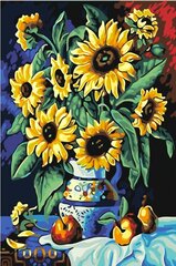 Glezna pēc numuriem "Saulespuķes" 40X60 G cena un informācija | Gleznas pēc numuriem | 220.lv