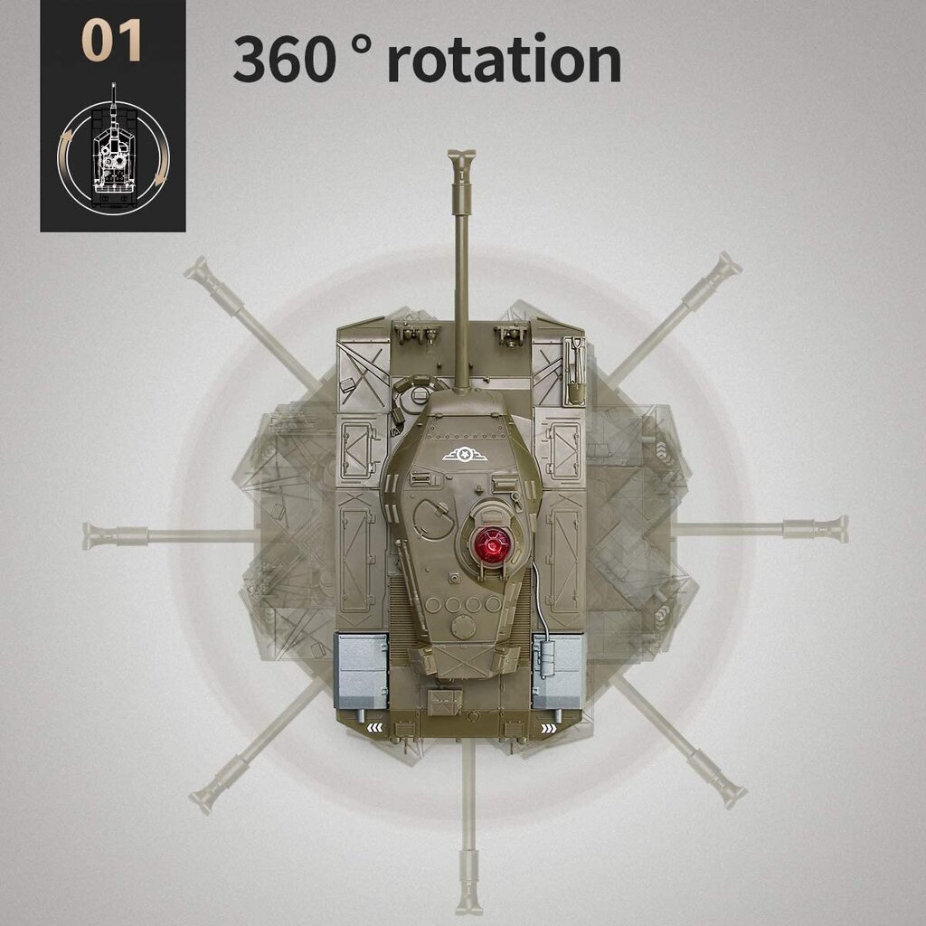 Uzlādējams tanks ar tālvadības pulti цена и информация | Rotaļlietas zēniem | 220.lv