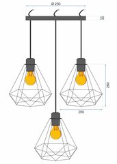 Piekaramā lampa Reno-A цена и информация | Настенный/подвесной светильник Eye Spot 11 BL, чёрный | 220.lv