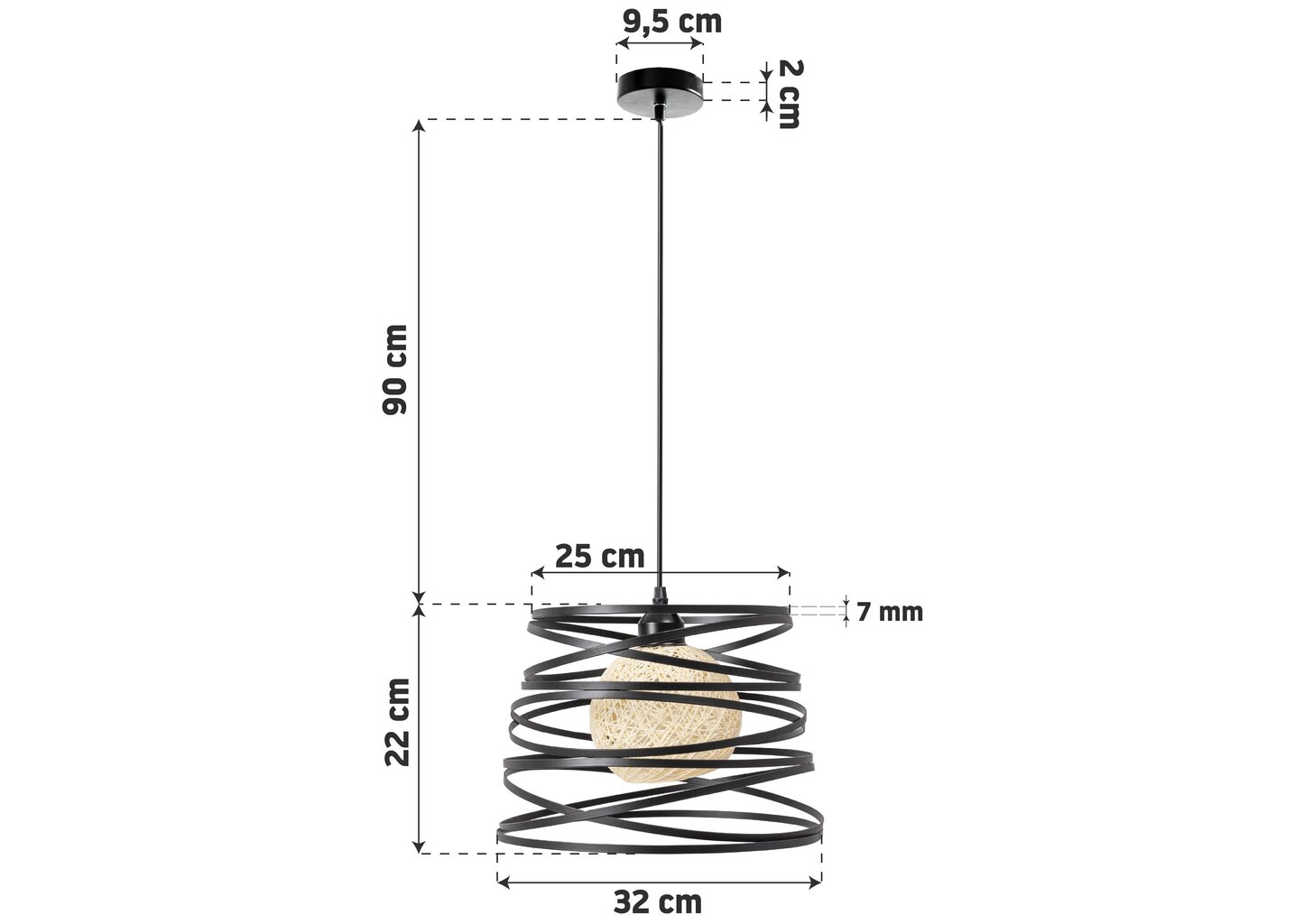 Piekaramā lampa Loft ZigZag cena un informācija | Lustras | 220.lv