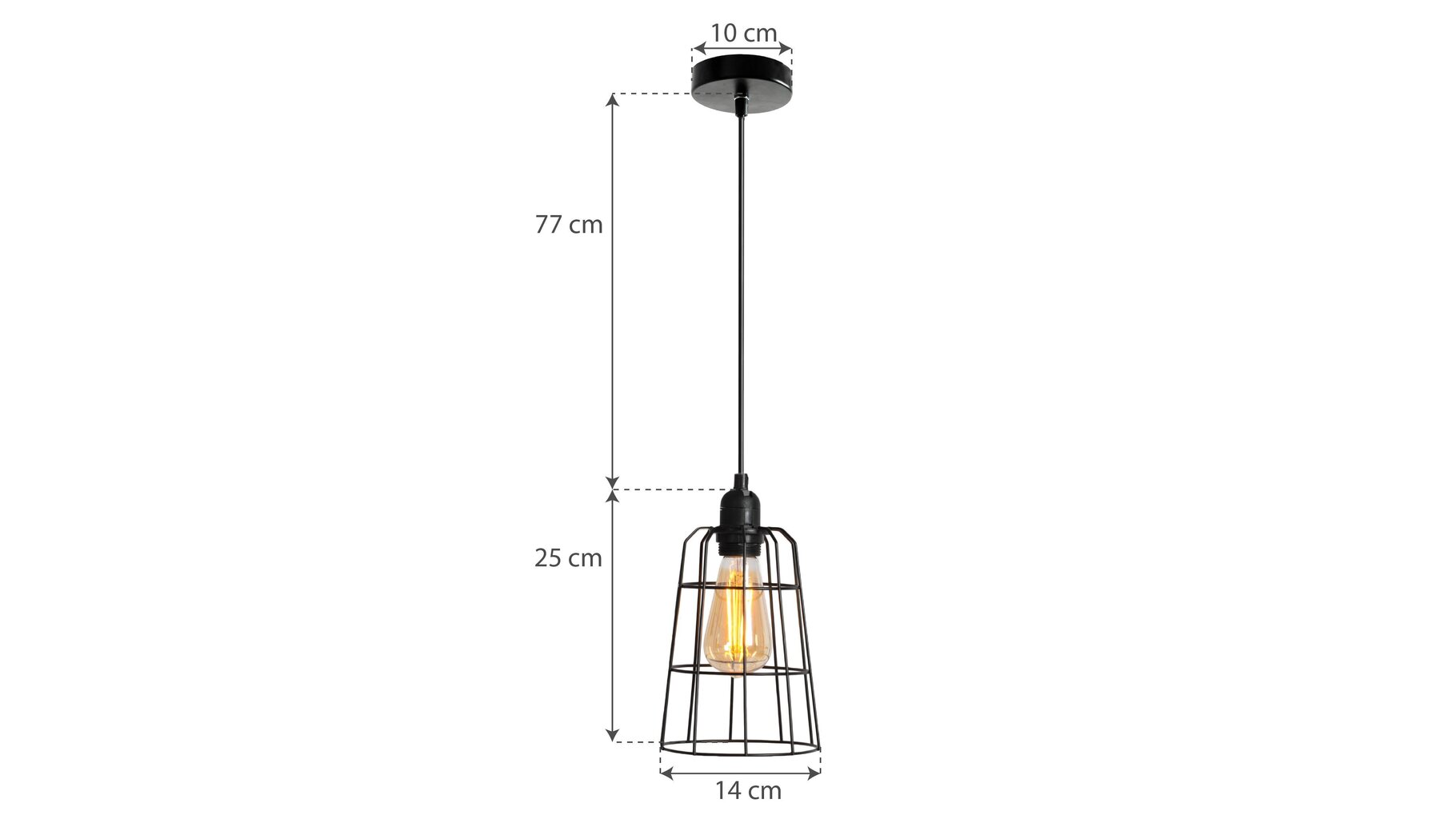 Piekaramā lampa Loft Cage cena un informācija | Piekaramās lampas | 220.lv