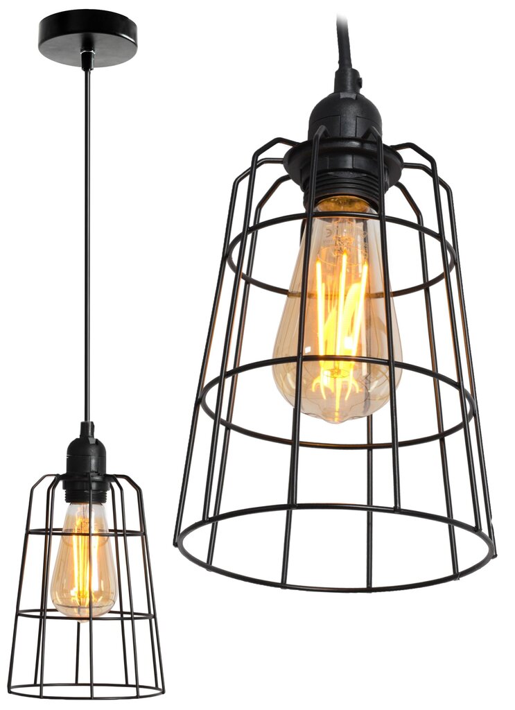 Piekaramā lampa Loft Cage cena un informācija | Lustras | 220.lv