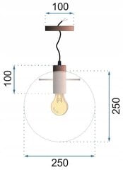 Piekaramā lustra Lassi, 25 cm, Rose gold cena un informācija | Lustras | 220.lv