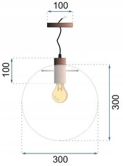 Piekaramā lampa Lassi, 30 cm, Black cena un informācija | Lustras | 220.lv