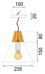 Piekaramā lampa Scandi C, Grey цена и информация | Люстры | 220.lv