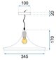 Piekaramā lampa Costa C, Black cena un informācija | Piekaramās lampas | 220.lv