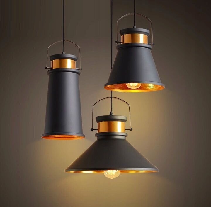 Piekaramā lampa Asti ABC, Black/Gold cena un informācija | Piekaramās lampas | 220.lv