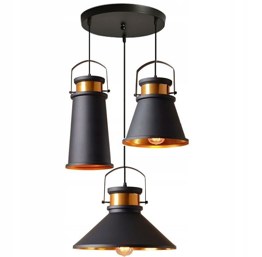 Piekaramā lampa Asti ABC, Black/Gold цена и информация | Lustras | 220.lv