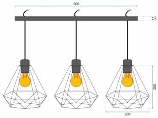 Piekaramā lampa Reno-B цена и информация | Люстры | 220.lv