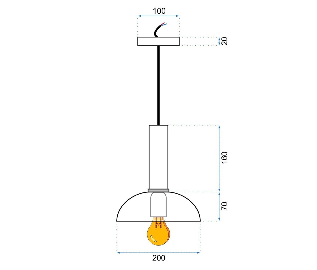 Piekaramā lampa Osti C, Black cena un informācija | Piekaramās lampas | 220.lv