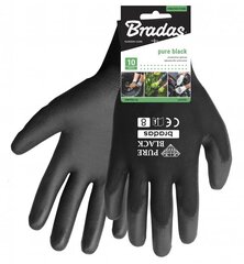 Садовые и рабочие перчатки Bradas Pure Black, 10 размер, 6 шт цена и информация | Рабочие перчатки | 220.lv