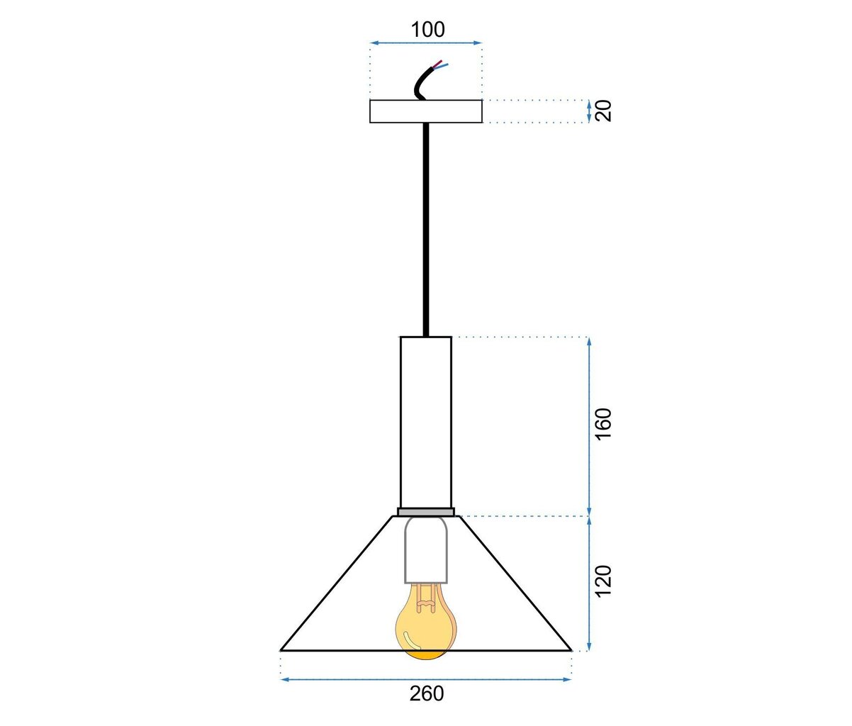 Piekaramā lampa Osti D, Black cena un informācija | Lustras | 220.lv