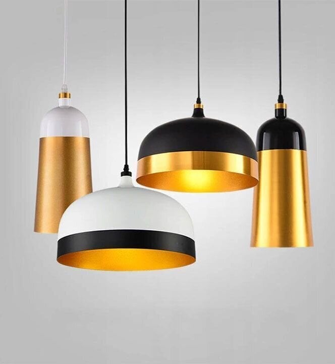 Piekaramā lampa Fox A, Black/gold cena un informācija | Lustras | 220.lv