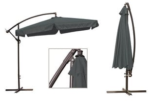 Складной большой серый зонт, 350 см цена и информация | Зонты, маркизы, стойки | 220.lv
