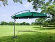 Liels zaļš dārza lietussargs, saliekams 350 cm cena un informācija | Saulessargi, markīzes un statīvi | 220.lv