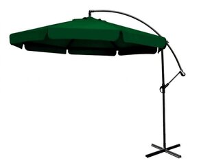 Liels zaļš dārza lietussargs, saliekams 350 cm cena un informācija | Saulessargi, markīzes un statīvi | 220.lv