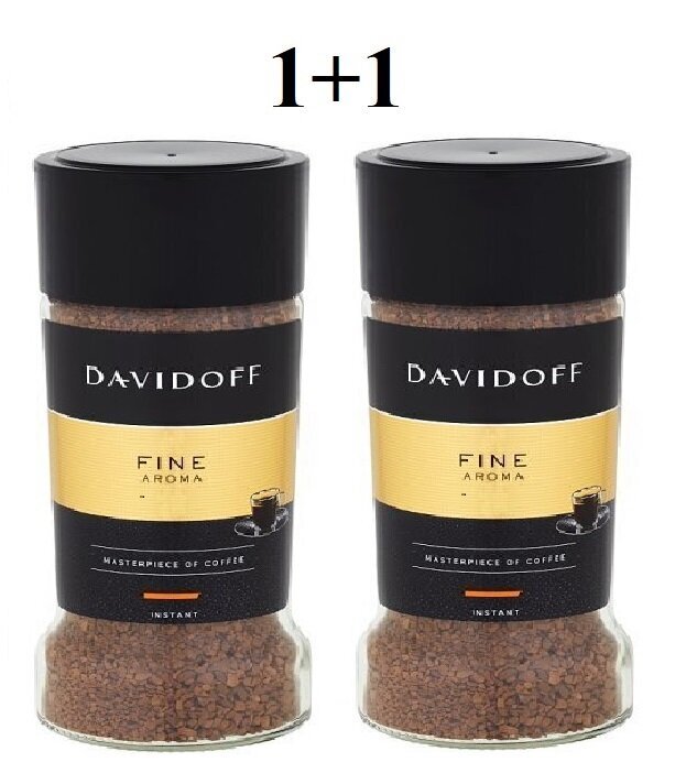 Šķīstošā kafija Davidoff Fine Aroma, komplekts 2x100 g цена и информация | Kafija, kakao | 220.lv