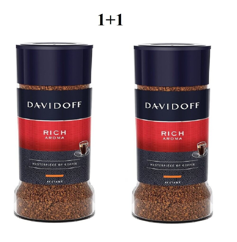 Davidoff Rich Aroma šķīstošā kafija, komplekts 2gab.x100 g cena un informācija | Kafija, kakao | 220.lv