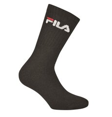 Unisex tenisa zeķes FILA F9505 melnas, 3 pāri cena un informācija | Vīriešu zeķes | 220.lv