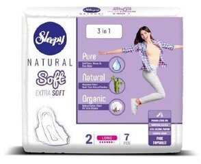 Прокладки Sleepy Natural SOFT Longl, 8 шт. цена и информация | Тампоны, гигиенические прокладки для критических дней, ежедневные прокладки | 220.lv