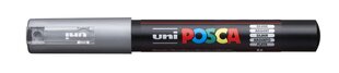Маркер UNI Posca PC-1M, серебро (26) цена и информация | Письменные принадлежности | 220.lv