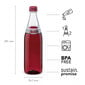 Pudele Fresco Twist Go Water Bottle 0,7L bordo sarkana цена и информация | Ūdens pudeles | 220.lv