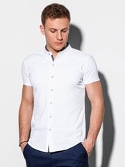 Vīriešu krekls ar īsām piedurknēm Ombre K543, balts cena un informācija | Vīriešu krekli | 220.lv