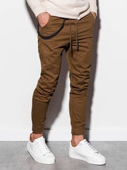 Мужские беговые брюки Ombre P908 коричневые цена и информация | Мужские брюки | 220.lv